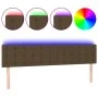 Headboard with LED in dark brown fabric 180x5x78/88 cm by , Headboards and footboards - Ref: Foro24-3122063, Price: 75,43 €, ...