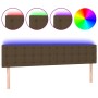 Kopfteil mit LED aus dunkelbraunem Stoff 180x5x78/88 cm von , Kopf- und Fußteile - Ref: Foro24-3122063, Preis: 79,23 €, Rabat...