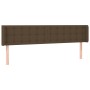 Dark brown fabric headboard with LED 183x16x78/88 cm by , Headboards and footboards - Ref: Foro24-3123687, Price: 87,91 €, Di...