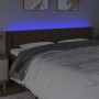 Dark brown fabric headboard with LED 183x16x78/88 cm by , Headboards and footboards - Ref: Foro24-3123687, Price: 87,91 €, Di...