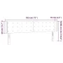 Dark brown fabric headboard with LED 183x16x78/88 cm by , Headboards and footboards - Ref: Foro24-3123687, Price: 85,61 €, Di...
