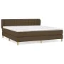 Box spring bed with dark brown fabric mattress 180x200 cm by , Beds and slatted bases - Ref: Foro24-3127144, Price: 549,46 €,...