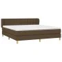 Box spring bed with dark brown fabric mattress 180x200 cm by , Beds and slatted bases - Ref: Foro24-3127144, Price: 549,46 €,...