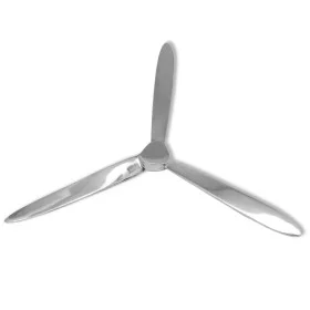 Propeller for the wall silver aluminum 70 cm by , Figures, sculptures and statues - Ref: Foro24-243517, Price: 44,98 €, Disco...