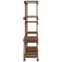 Flower stand with wheels solid fir wood 110x25x115 cm by , Pot stands - Ref: Foro24-362859, Price: 69,80 €, Discount: %
