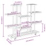 Soporte de flores con ruedas madera maciza abeto 110x25x115 cm de , Soportes para macetas - Ref: Foro24-362859, Precio: 64,09...