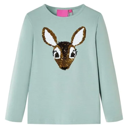 Camiseta infantil de manga larga menta medio 128 de , Camisetas para niños - Ref: Foro24-14187, Precio: 8,98 €, Descuento: %