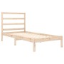 Estructura de cama madera maciza 90x190 cm