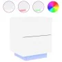 Bedside table with LED lights white engineered wood by , Nightstands - Ref: Foro24-836735, Price: 76,38 €, Discount: %
