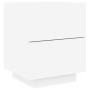 Bedside table with LED lights white engineered wood by , Nightstands - Ref: Foro24-836735, Price: 77,79 €, Discount: %
