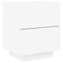 Bedside table with LED lights white engineered wood by , Nightstands - Ref: Foro24-836735, Price: 76,38 €, Discount: %