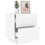 Bedside table with LED lights white engineered wood by , Nightstands - Ref: Foro24-836735, Price: 77,79 €, Discount: %