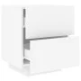 Bedside table with LED lights white engineered wood by , Nightstands - Ref: Foro24-836735, Price: 76,38 €, Discount: %