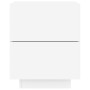 Bedside table with LED lights white engineered wood by , Nightstands - Ref: Foro24-836735, Price: 77,79 €, Discount: %
