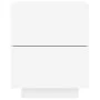 Bedside table with LED lights white engineered wood by , Nightstands - Ref: Foro24-836735, Price: 76,38 €, Discount: %