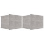 Bedside tables 2 pcs concrete gray plywood 40x30x30cm by vidaXL, Nightstands - Ref: Foro24-801062, Price: 78,26 €, Discount: %