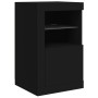 Black engineered wood sideboard with LED lights by , Lockers and storage cabinets - Ref: Foro24-836632, Price: 67,28 €, Disco...