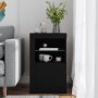 Black engineered wood sideboard with LED lights by , Lockers and storage cabinets - Ref: Foro24-836632, Price: 67,28 €, Disco...