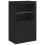 Schwarzes Sideboard aus Holzwerkstoff mit LED-Leuchten von , Schließfächer und Lagerschränke - Ref: Foro24-836624, Preis: 85,...
