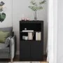 Black engineered wood sideboard with LED lights by , Lockers and storage cabinets - Ref: Foro24-836624, Price: 82,92 €, Disco...