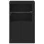 Black engineered wood sideboard with LED lights by , Lockers and storage cabinets - Ref: Foro24-836624, Price: 77,22 €, Disco...