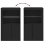 Black engineered wood sideboard with LED lights by , Lockers and storage cabinets - Ref: Foro24-836624, Price: 82,92 €, Disco...