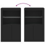 Schwarzes Sideboard aus Holzwerkstoff mit LED-Leuchten von , Schließfächer und Lagerschränke - Ref: Foro24-836624, Preis: 85,...