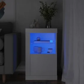 Weißes Sideboard aus Holzwerkstoff mit LED-Leuchten von , Schließfächer und Lagerschränke - Ref: Foro24-836630, Preis: 56,77 ...