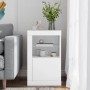 White engineered wood sideboard with LED lights by , Lockers and storage cabinets - Ref: Foro24-836630, Price: 56,30 €, Disco...