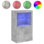 Sideboard with LED lights concrete gray engineered wood by , Lockers and storage cabinets - Ref: Foro24-836626, Price: 73,63 ...