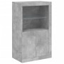 Sideboard with LED lights concrete gray engineered wood by , Lockers and storage cabinets - Ref: Foro24-836626, Price: 75,72 ...