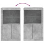 Sideboard with LED lights concrete gray engineered wood by , Lockers and storage cabinets - Ref: Foro24-836626, Price: 75,72 ...