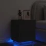 Nachttisch mit LED-Leuchten aus schwarzem Holzwerkstoff von , Nachttische - Ref: Foro24-836737, Preis: 70,28 €, Rabatt: %