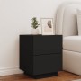 Nightstand with LED lights black engineered wood by , Nightstands - Ref: Foro24-836737, Price: 70,28 €, Discount: %
