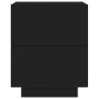 Nightstand with LED lights black engineered wood by , Nightstands - Ref: Foro24-836737, Price: 70,28 €, Discount: %