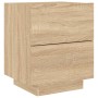 Nachttische, LED-Leuchten, 2 Stück, Holzwerkstoff, Sonoma-Eiche von , Nachttische - Ref: Foro24-836740, Preis: 112,82 €, Raba...