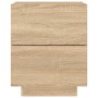 Nachttische, LED-Leuchten, 2 Stück, Holzwerkstoff, Sonoma-Eiche von , Nachttische - Ref: Foro24-836740, Preis: 112,82 €, Raba...