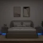 Bedside table LED lights 2 pcs engineered wood gray concrete by , Nightstands - Ref: Foro24-836742, Price: 111,44 €, Discount: %