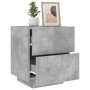 Nachttisch-LED-Leuchten, 2 Stück, Holzwerkstoff, grauer Beton von , Nachttische - Ref: Foro24-836742, Preis: 113,15 €, Rabatt: %