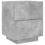 Bedside table LED lights 2 pcs engineered wood gray concrete by , Nightstands - Ref: Foro24-836742, Price: 111,44 €, Discount: %
