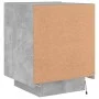 Bedside table LED lights 2 pcs engineered wood gray concrete by , Nightstands - Ref: Foro24-836742, Price: 111,44 €, Discount: %