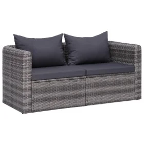 Garden Corner Sofa Set 2 Pieces Gray PE Rattan by vidaXL, Outdoor sofas - Ref: Foro24-44162, Price: 202,76 €, Discount: %