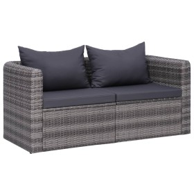 Garten-Ecksofa-Set, 2-teilig, graues PE-Rattan von vidaXL, Outdoor-Sofas - Ref: Foro24-44162, Preis: 221,91 €, Rabatt: %