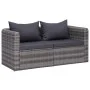 Garden Corner Sofa Set 2 Pieces Gray PE Rattan by vidaXL, Outdoor sofas - Ref: Foro24-44162, Price: 202,76 €, Discount: %