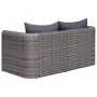 Garden Corner Sofa Set 2 Pieces Gray PE Rattan by vidaXL, Outdoor sofas - Ref: Foro24-44162, Price: 202,76 €, Discount: %