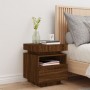 Bedside table with LED lights oak brown 40x39x48.5 cm by , Nightstands - Ref: Foro24-836796, Price: 73,19 €, Discount: %