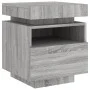 Bedside table with LED lights Sonoma gray 40x39x48.5 cm by , Nightstands - Ref: Foro24-836794, Price: 81,28 €, Discount: %