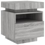 Mesita de noche con luces LED gris Sonoma 40x39x48,5 cm de , Mesitas de noche - Ref: Foro24-836794, Precio: 85,74 €, Descuent...