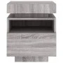 Bedside table with LED lights Sonoma gray 40x39x48.5 cm by , Nightstands - Ref: Foro24-836794, Price: 81,28 €, Discount: %