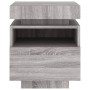 Mesita de noche con luces LED gris Sonoma 40x39x48,5 cm de , Mesitas de noche - Ref: Foro24-836794, Precio: 85,74 €, Descuent...